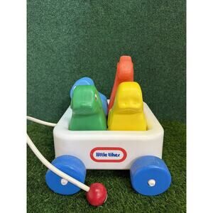 Little Tikes Animal Pull Wagon Toy with 4 Stacking Shape Sorter Animals Toddler